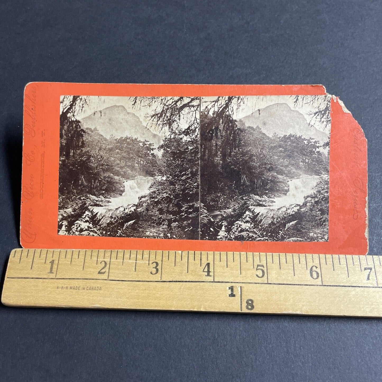 Antique 1860s Linn Falls Of Tummel Scotland Stereoview Photo Card P4535