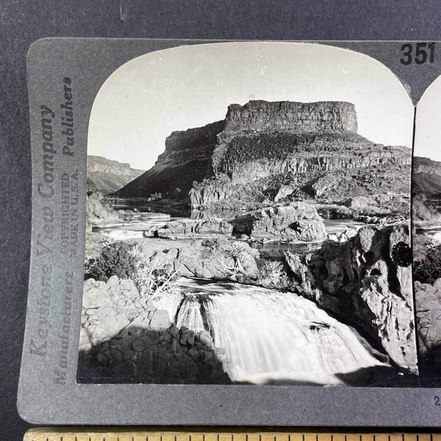 Shoshone Falls Idaho Stereoview Shoshone River Antique c1920 Y518