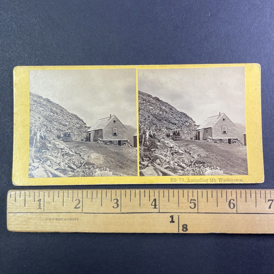 Halfway House Mount Washington Stereoview New Hampshire Antique c1870s Y952