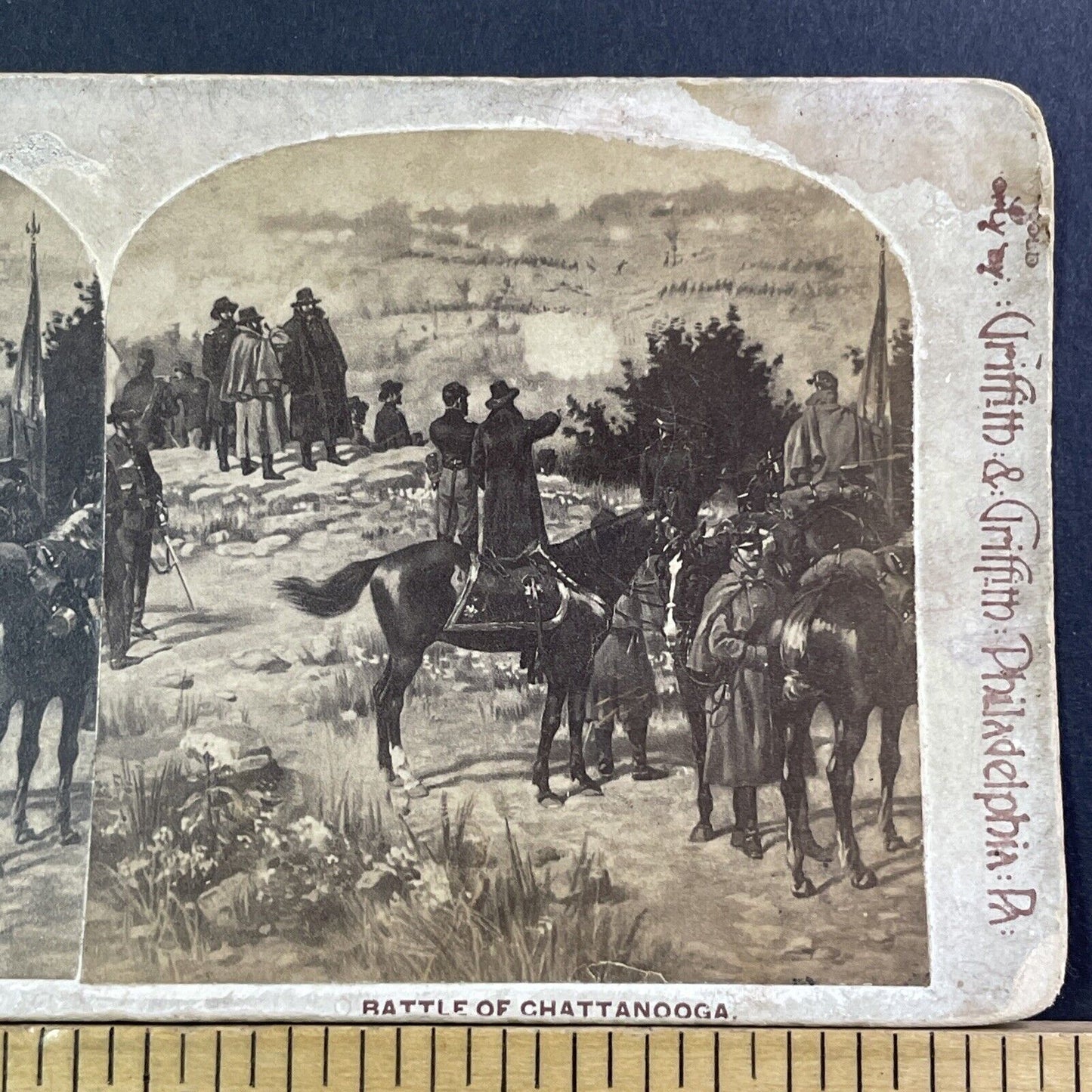 Battle Of Missionary Ridge Stereoview US Civil War Antique c1870 X2498