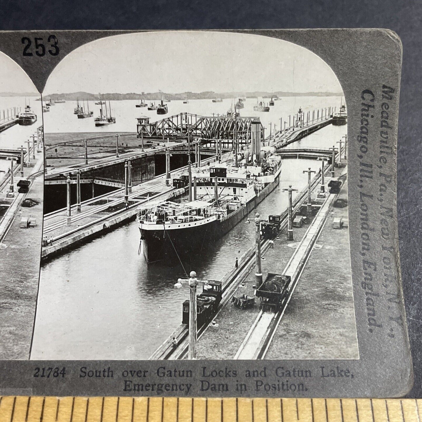 Antique 1910s SS Aleutian / SS Panama Steam Ship Stereoview Photo Card P4459