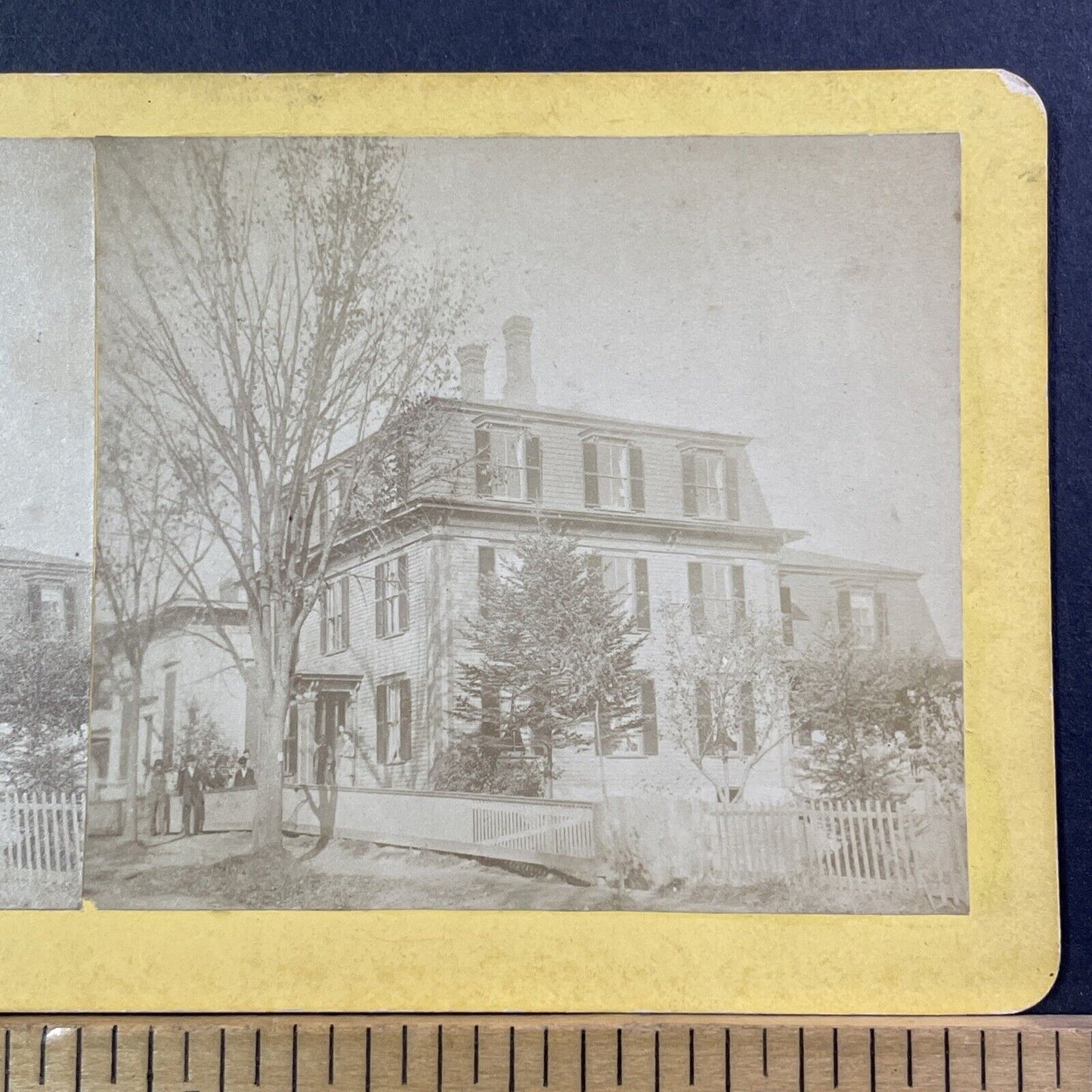 The Swett Boarding House Hanover NH Stereoview Photo Card Antique c1869 X971