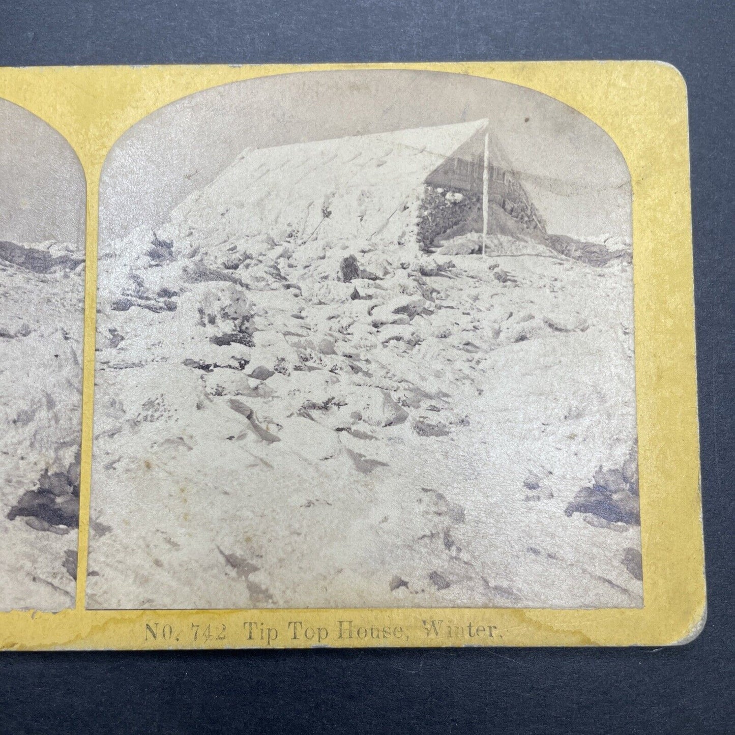 Antique 1870s First Photos Peak Of Mount Washington Stereoview Photo Card P1123