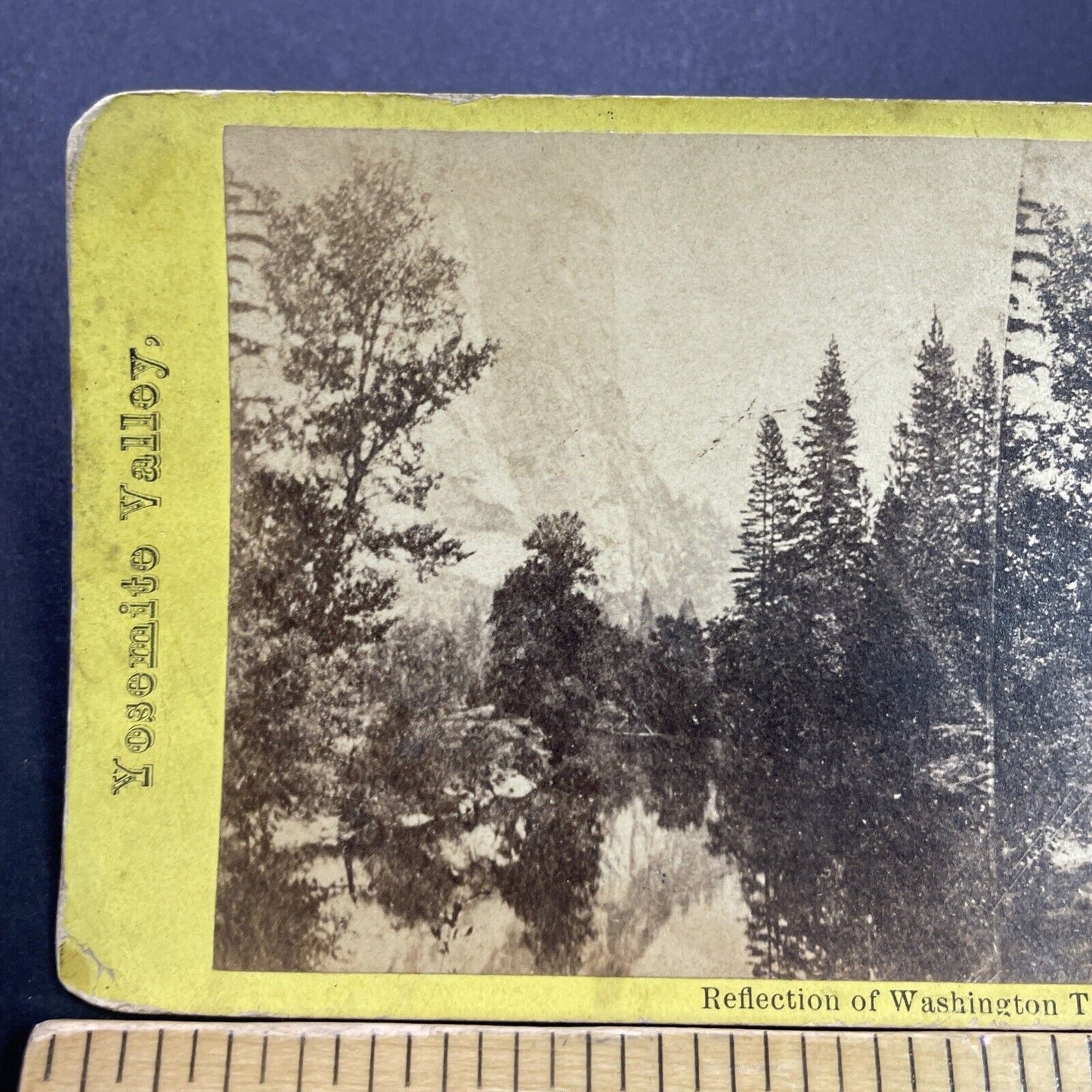 Antique 1870s Mountains In Yosemite California Stereoview Photo Card P3576