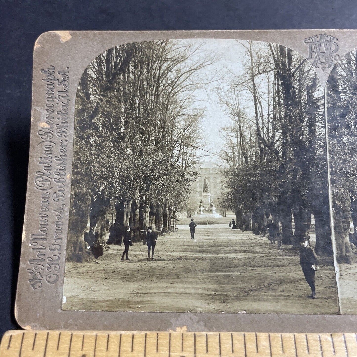 Antique 1900 Royal National City Park Stockholm Stereoview Photo Card P5110