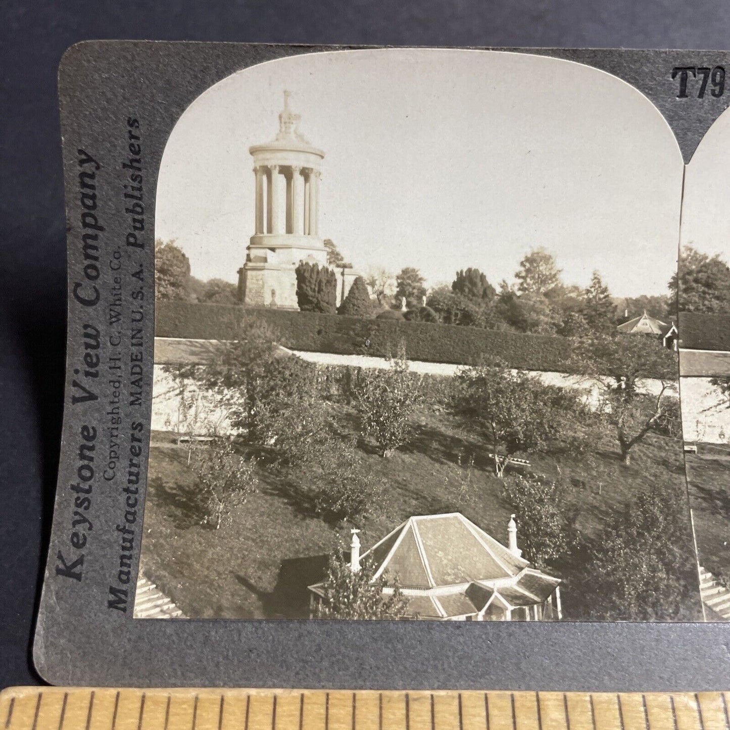 Antique 1920s Robbie Burns Monument Dumfries Scotland Stereoview Photo Card 5097