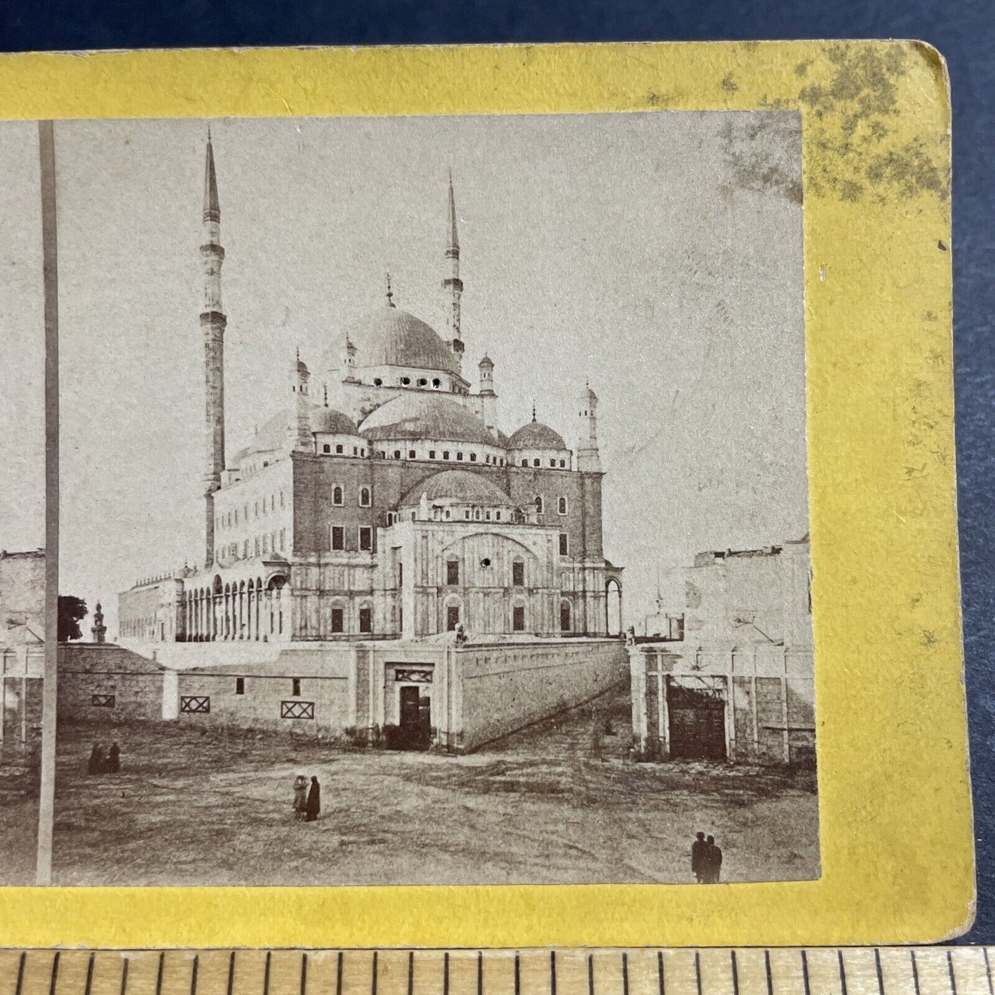 Antique 1860s Mosque Of Mohammed Ali Cairo Egypt Stereoview Photo Card P5562