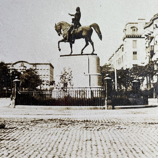 Antique 1890s Union Square Manhattan New York Stereoview Photo Card P1548