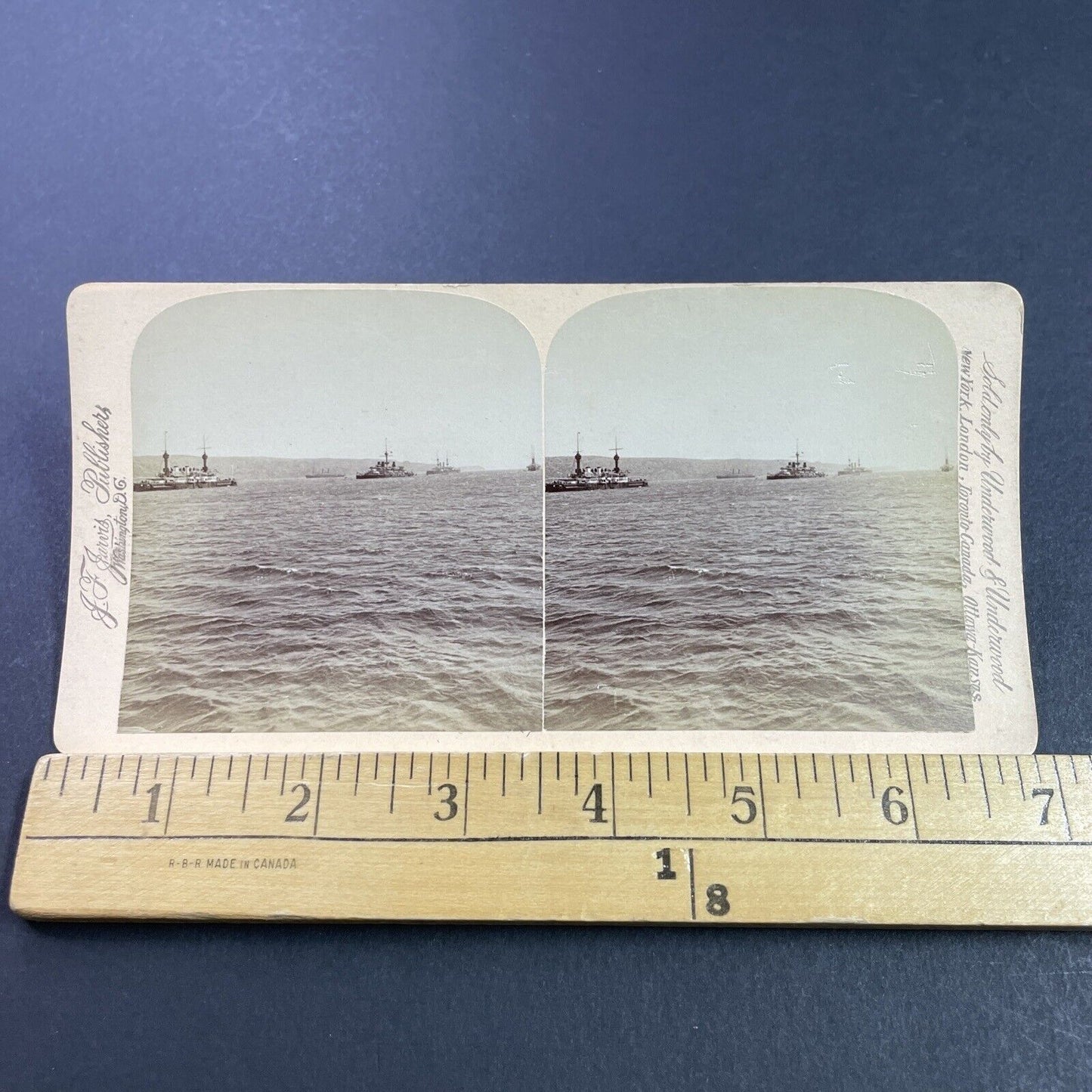 Antique 1890s Russian Navy Prepares For Japan War Stereoview Photo Card P3876