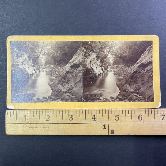 Quechee Gorge Vermont Stereoview Photo Henry Osgood Bly Antique c1870 X963