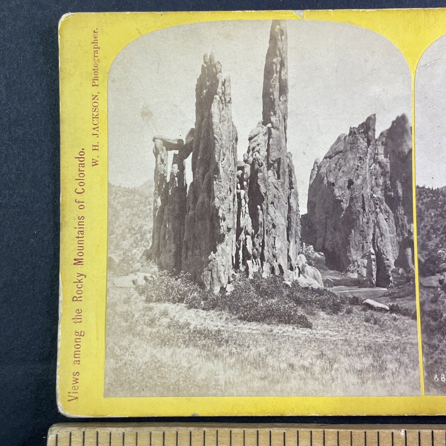 W.H. Jackson Hayden Geological Survey Stereoview Garden Of The Gods c1872 X3639