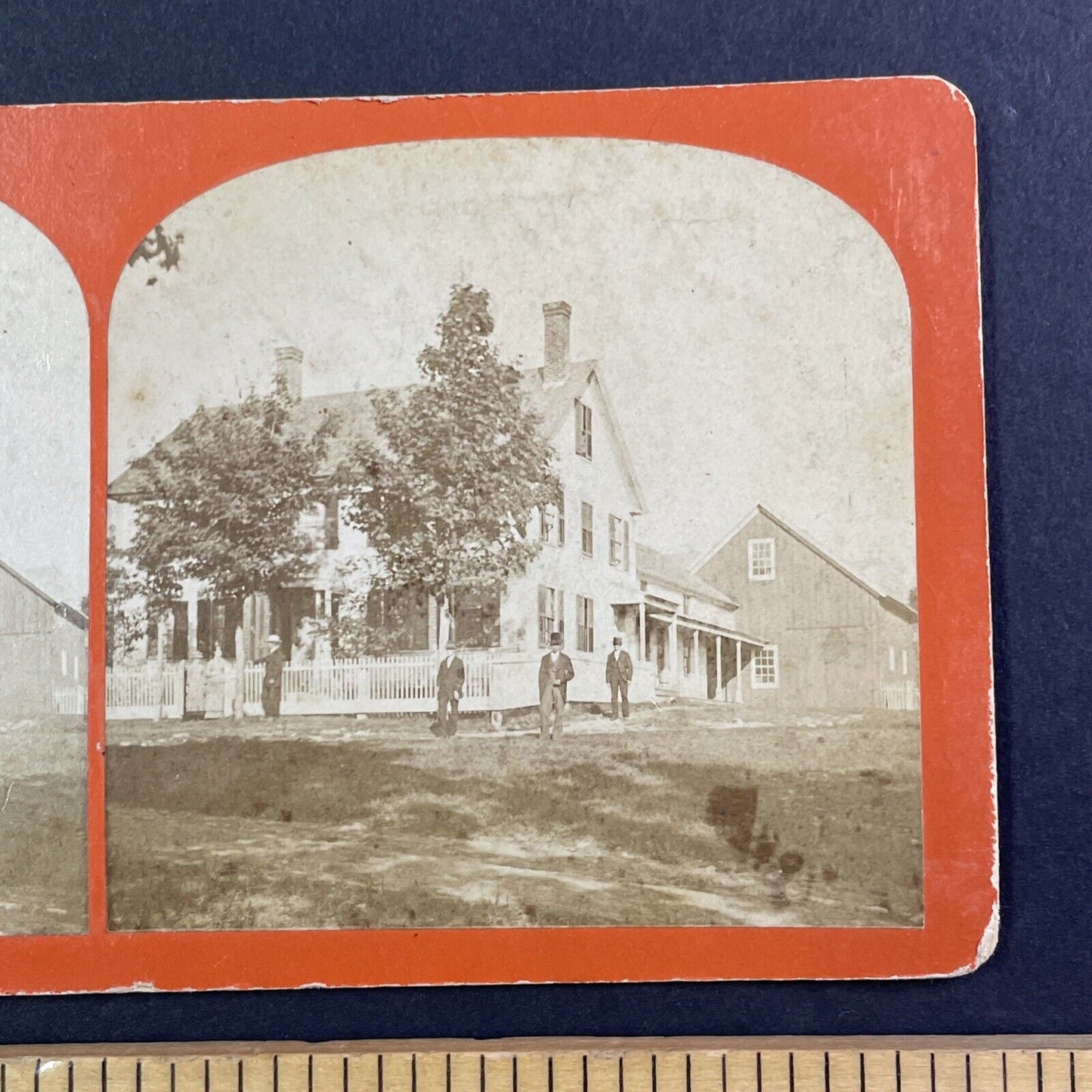 James Pious Burnap House Marlow New Hampshire Stereoview c1878 Y854