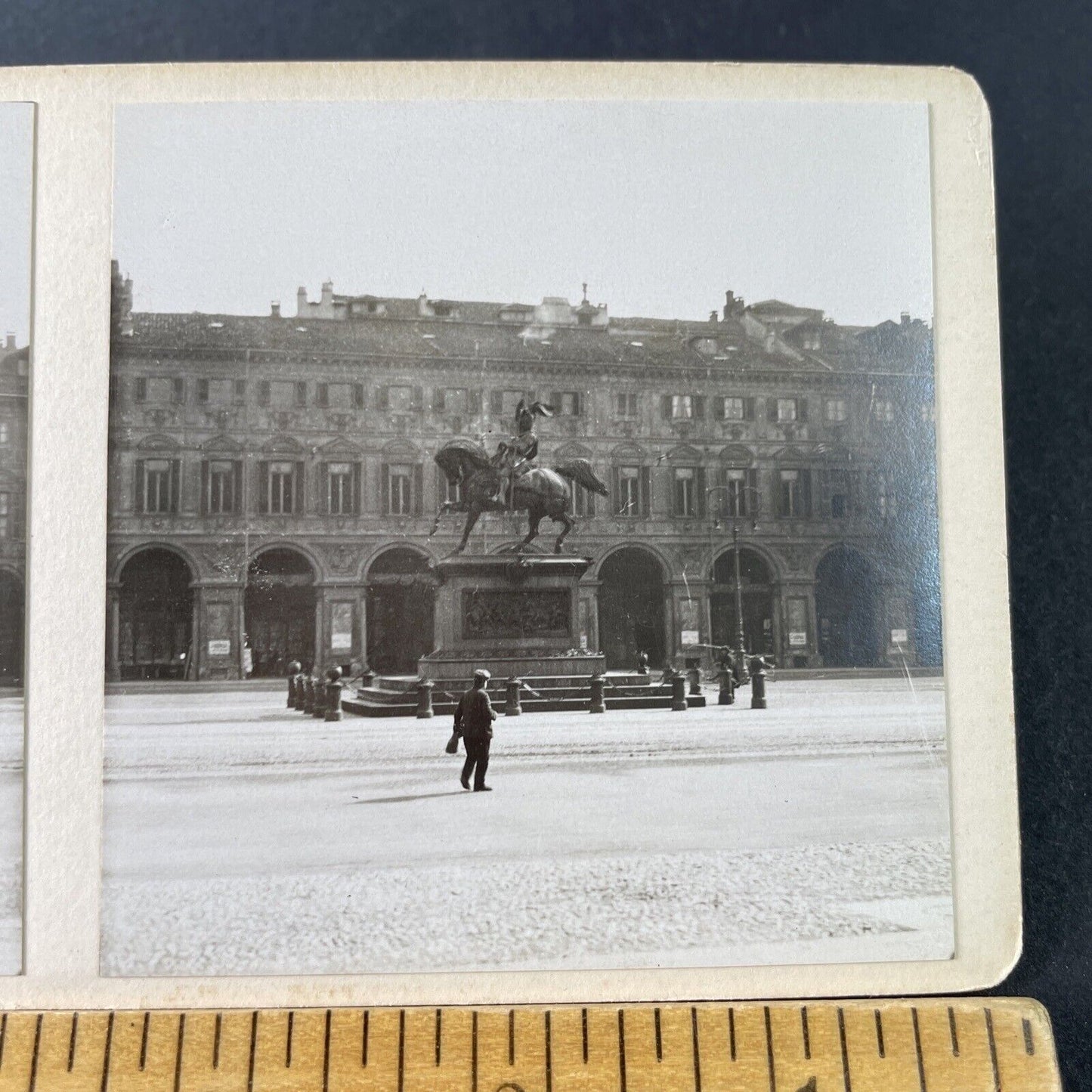 Antique 1925 Duke Emanuele Filiberto Turin Italy OOAK Stereoview Photo Card 3239