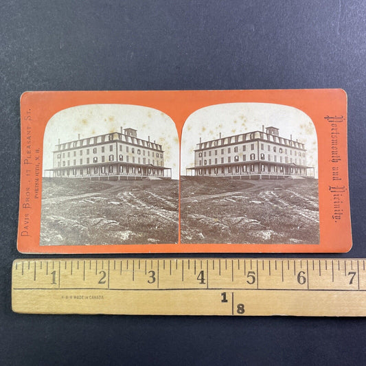 Boar's Head Hotel Hampton Beach New Hampshire Stereoview Davis Bros. c1870s Y433