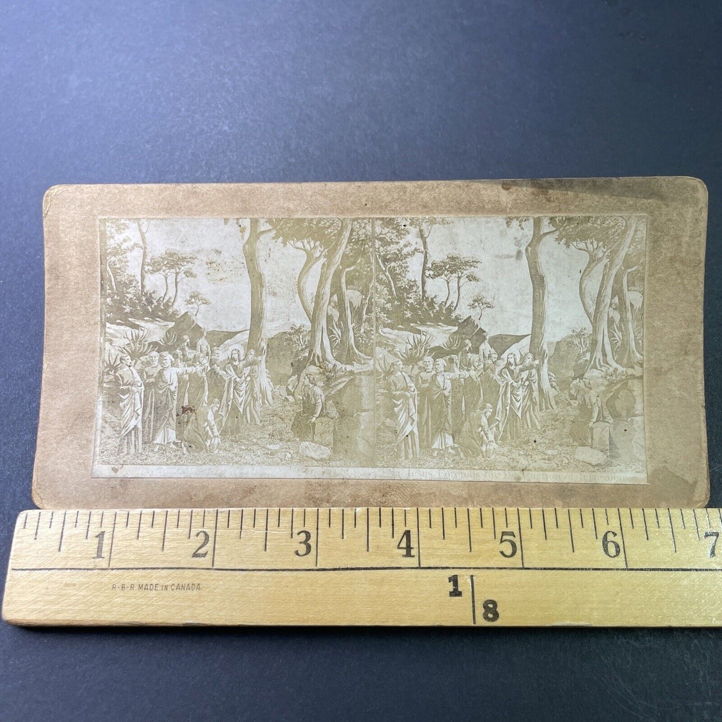 Antique 1860s Jesus Foretells Jerusalem Destruction Stereoview Photo Card P3407