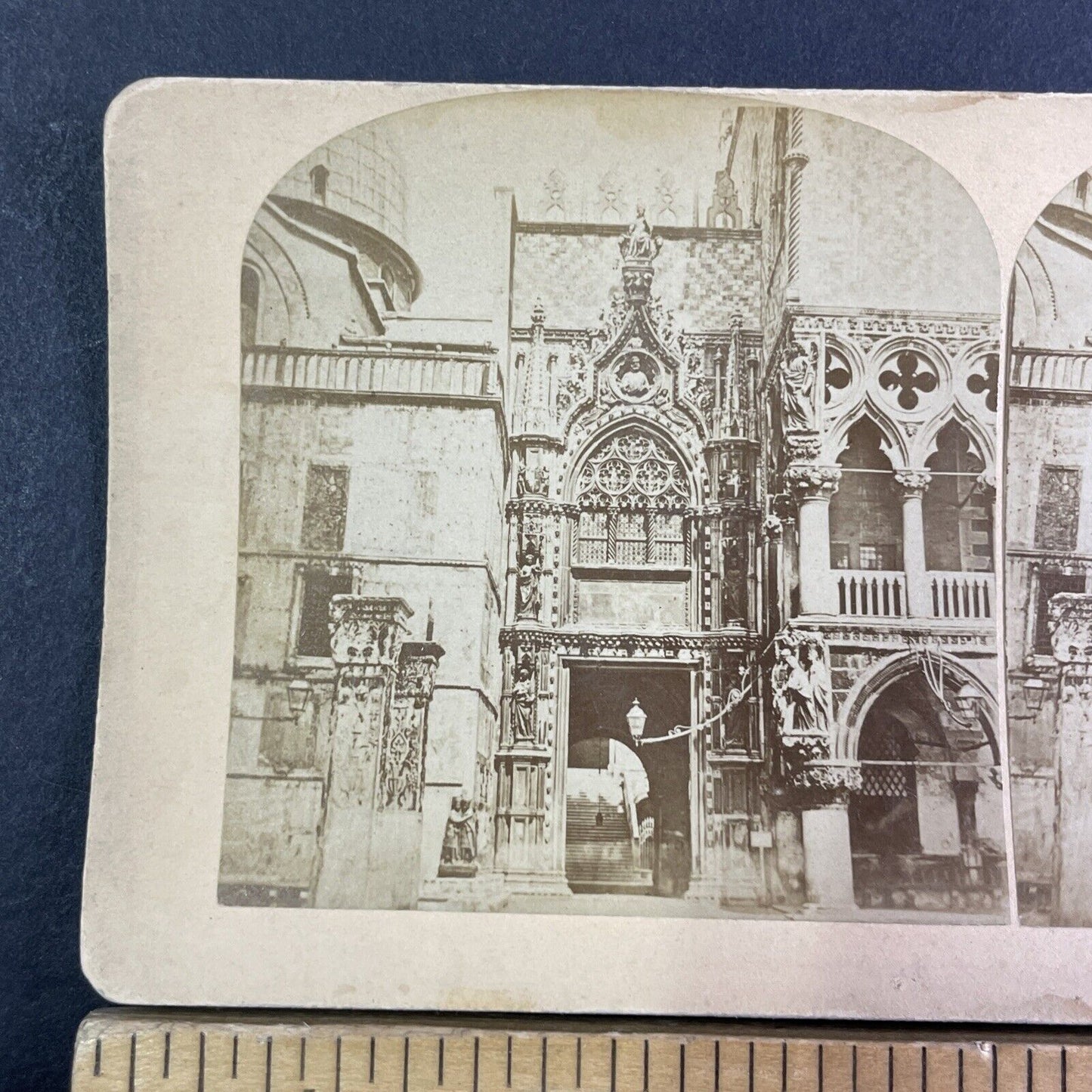 Door to the Ducal Palace Venice Italy Stereoview att. Carlo Naya c1870s Y2202