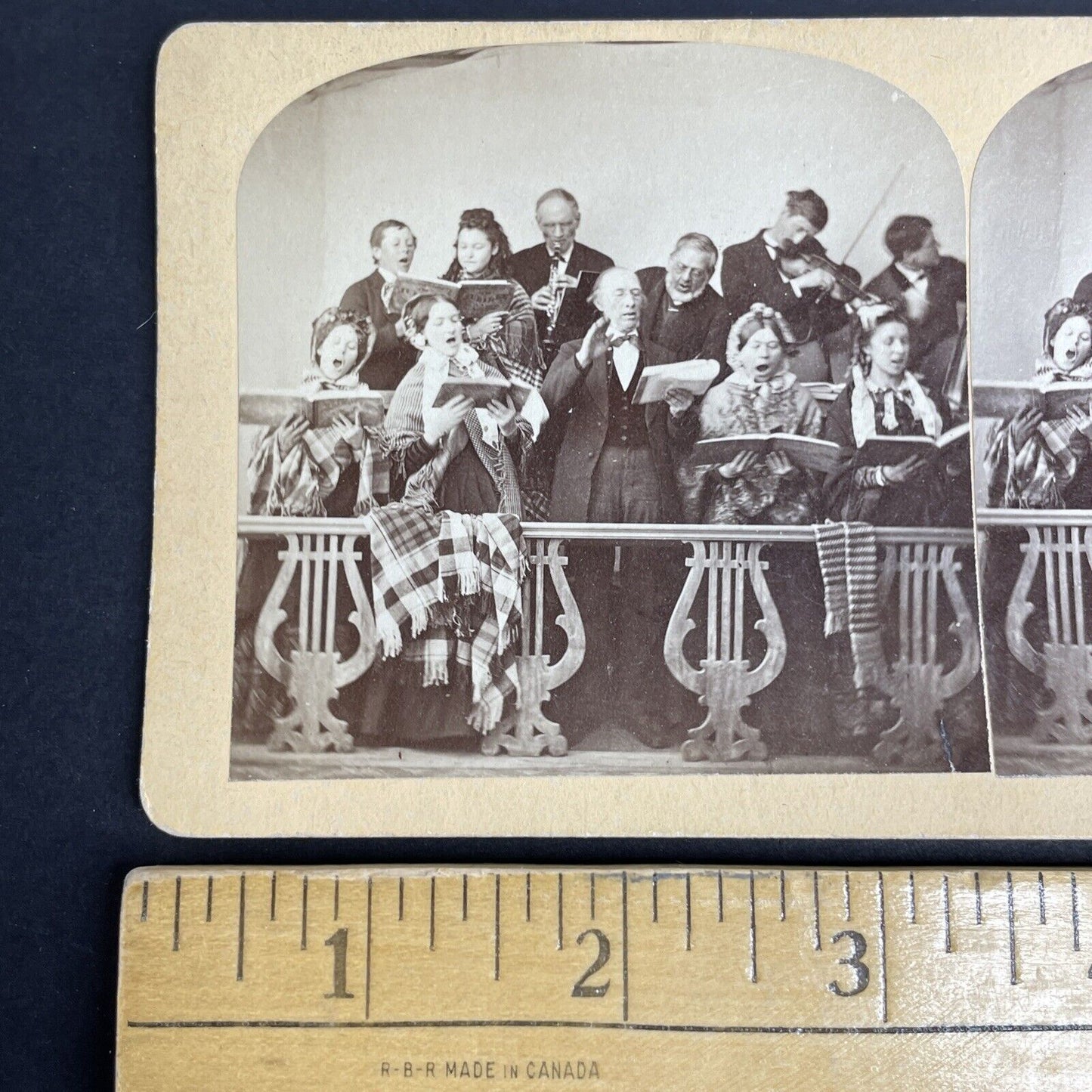 Antique 1880's Littleton New Hampshire Church Choir Stereoview Photo Card PC806