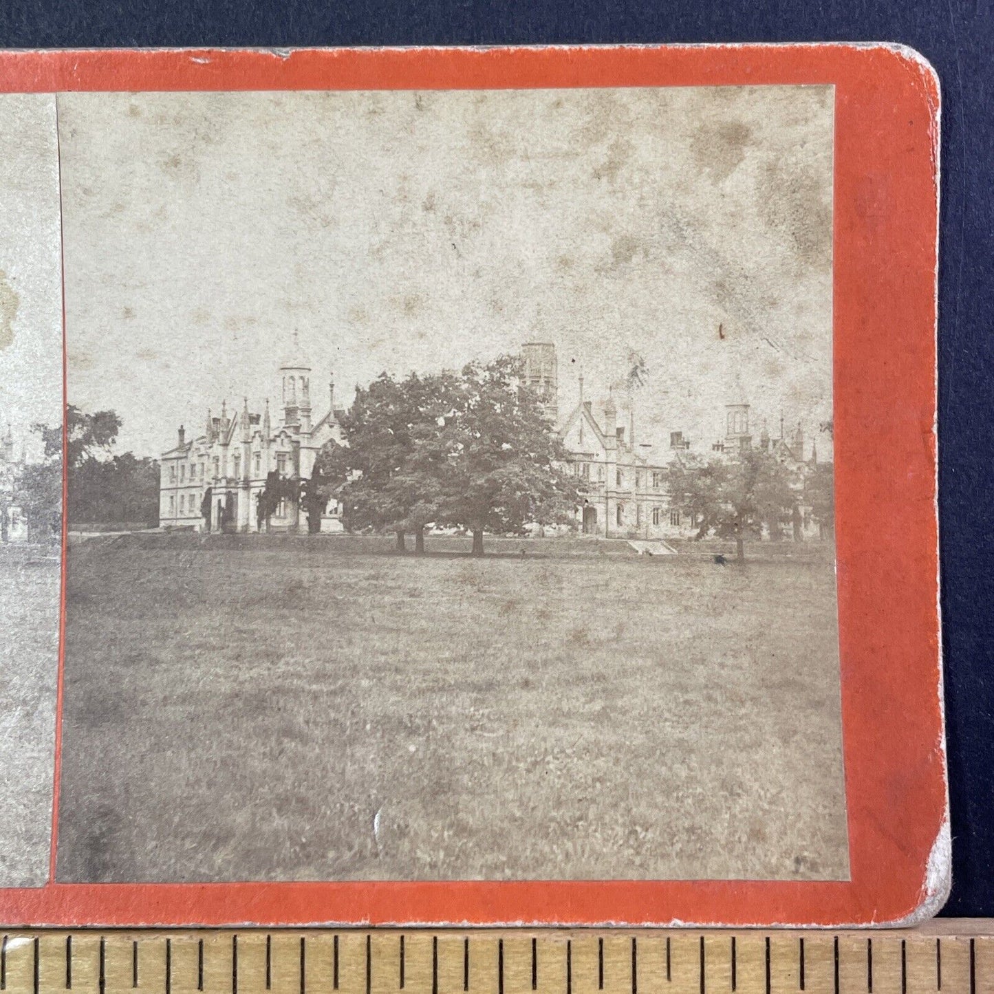 Trinity College University Of Toronto Stereoview Photo Card Antique c1868 X1266