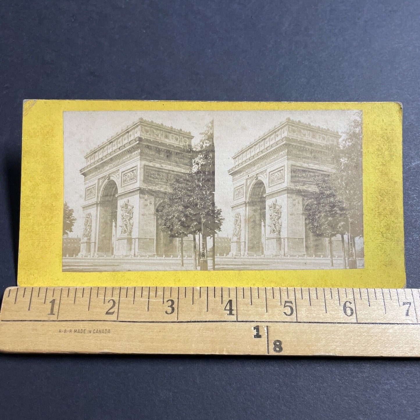 Antique 1870s Arc De Triomphe In Paris France Stereoview Photo Card P5184