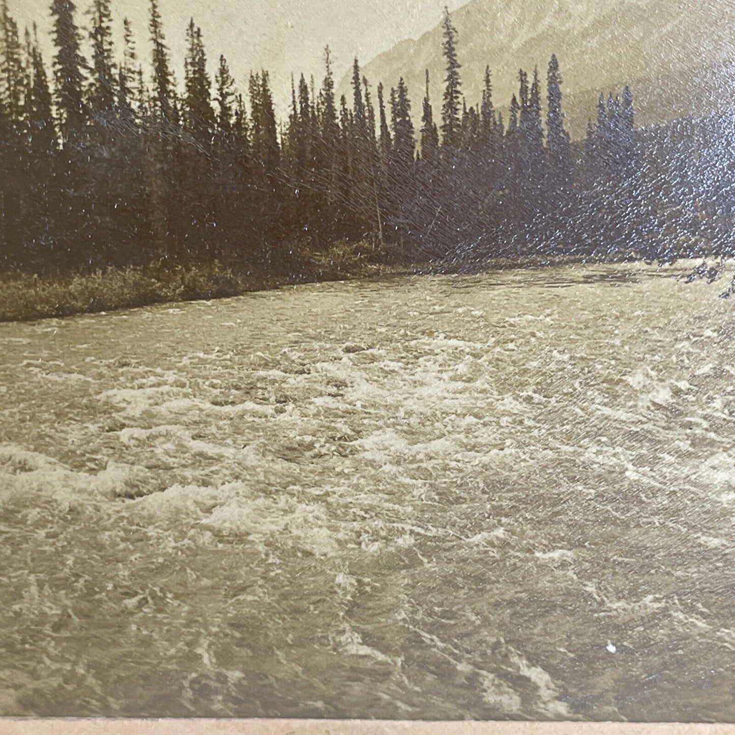 Antique 1894 Bow River Lake Louise Alberta Stereoview Photo Card PC866