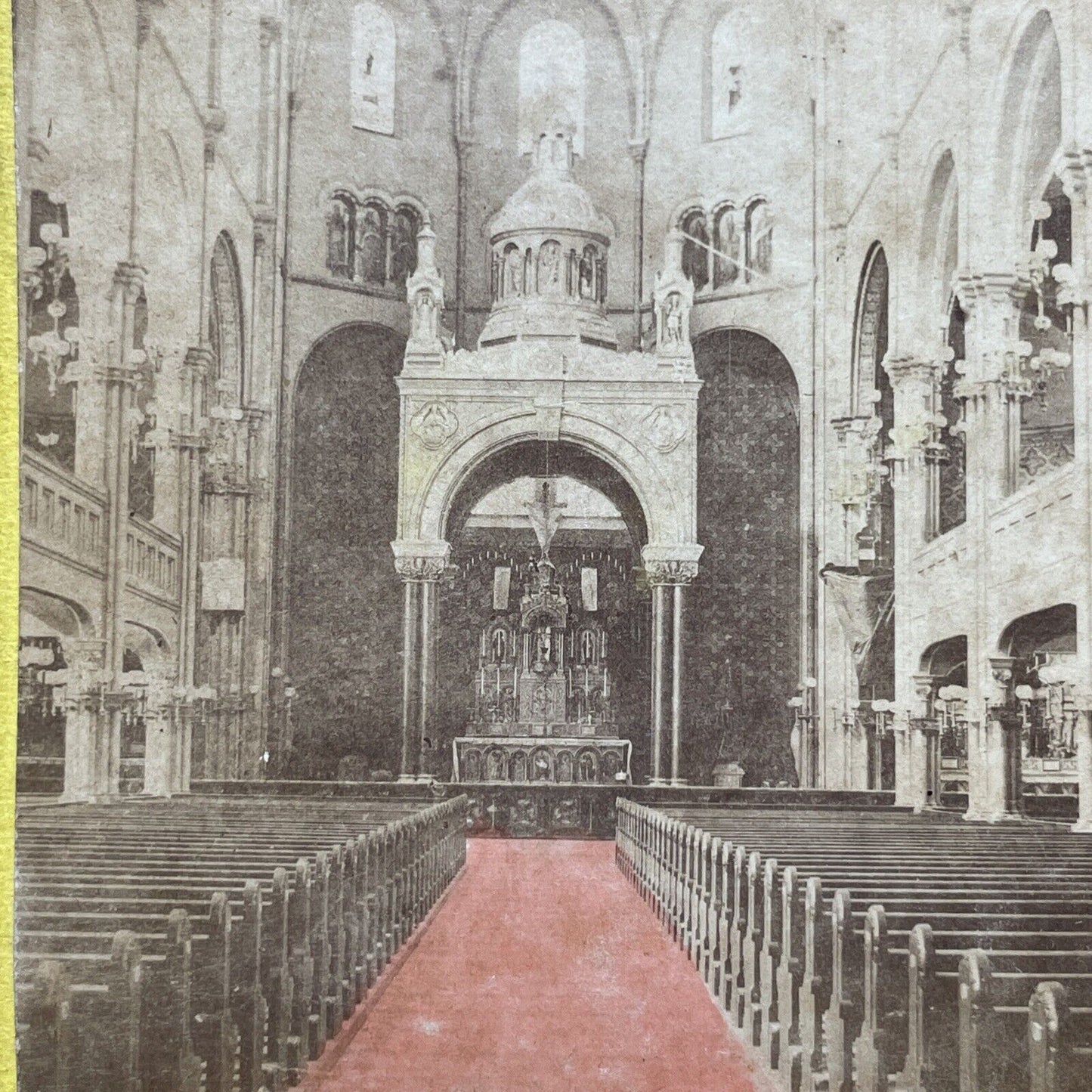 Antique 1870s Ornate Synagogue (Manhattan New York?) Stereoview Photo Card P1900