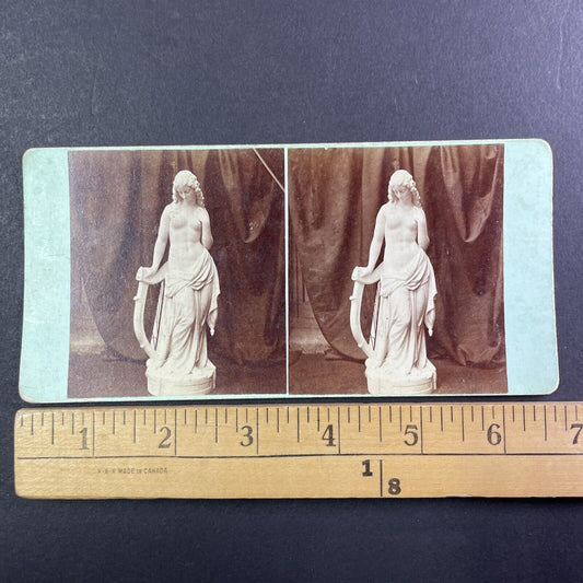 Goddess Statue at the 1862 London Fair Stereoview Antique c1862 Y541