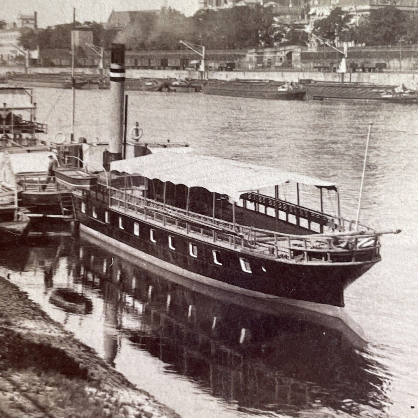 Antique 1903 Magdeburg On The Rhine Stereoview Photo Card P1584