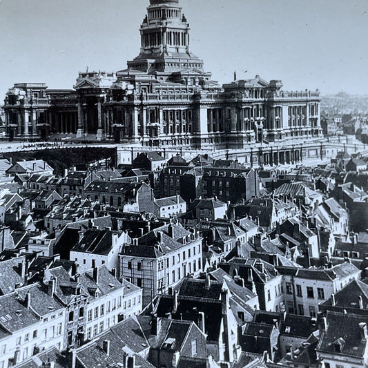 Antique 1920s Palace Of Justice Brussels Belgium Stereoview Photo Card V2934