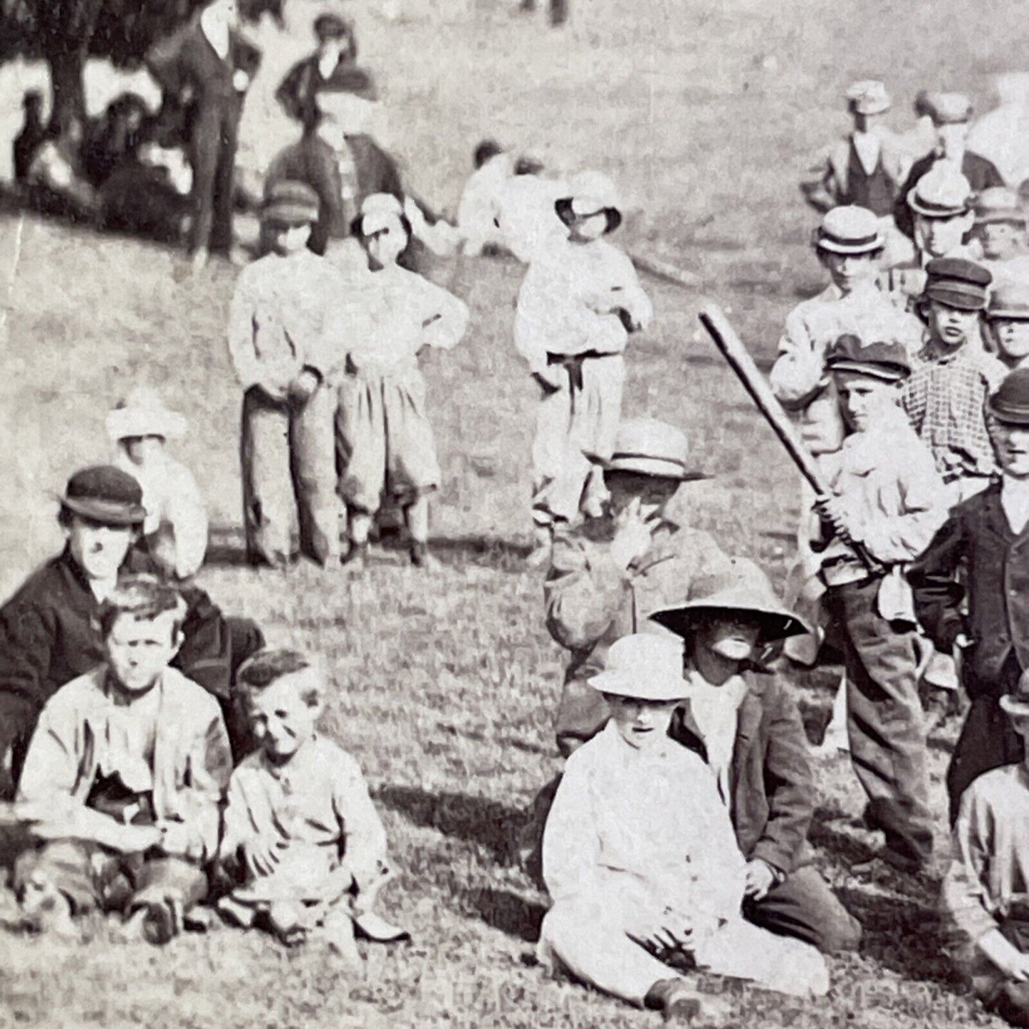 New York Knickerbockers? Central Park NY Stereoview Baseball Antique c1867 X4184