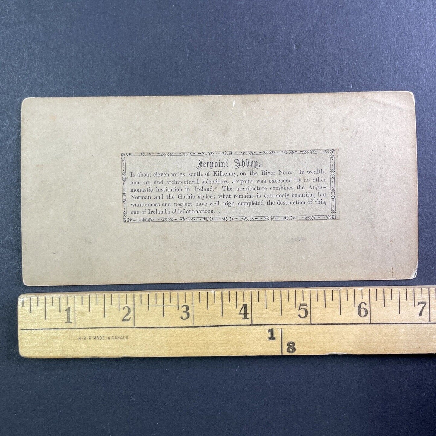 Jerpoint Abbey Kilkenny Ireland Stereoview Early Photo Antique c1855 X3775