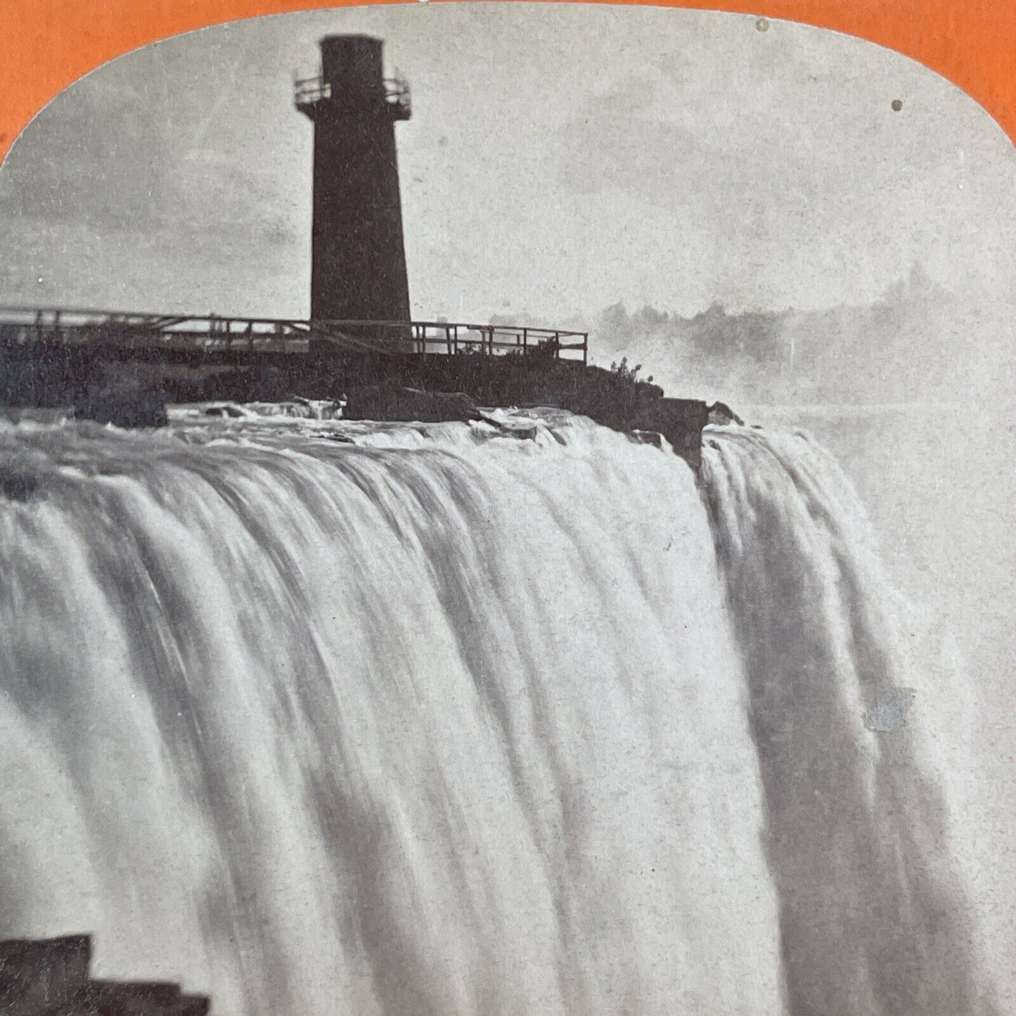 Niagara Falls Terrapin Tower Stereoview George Curtis Antique c1870 Y2445