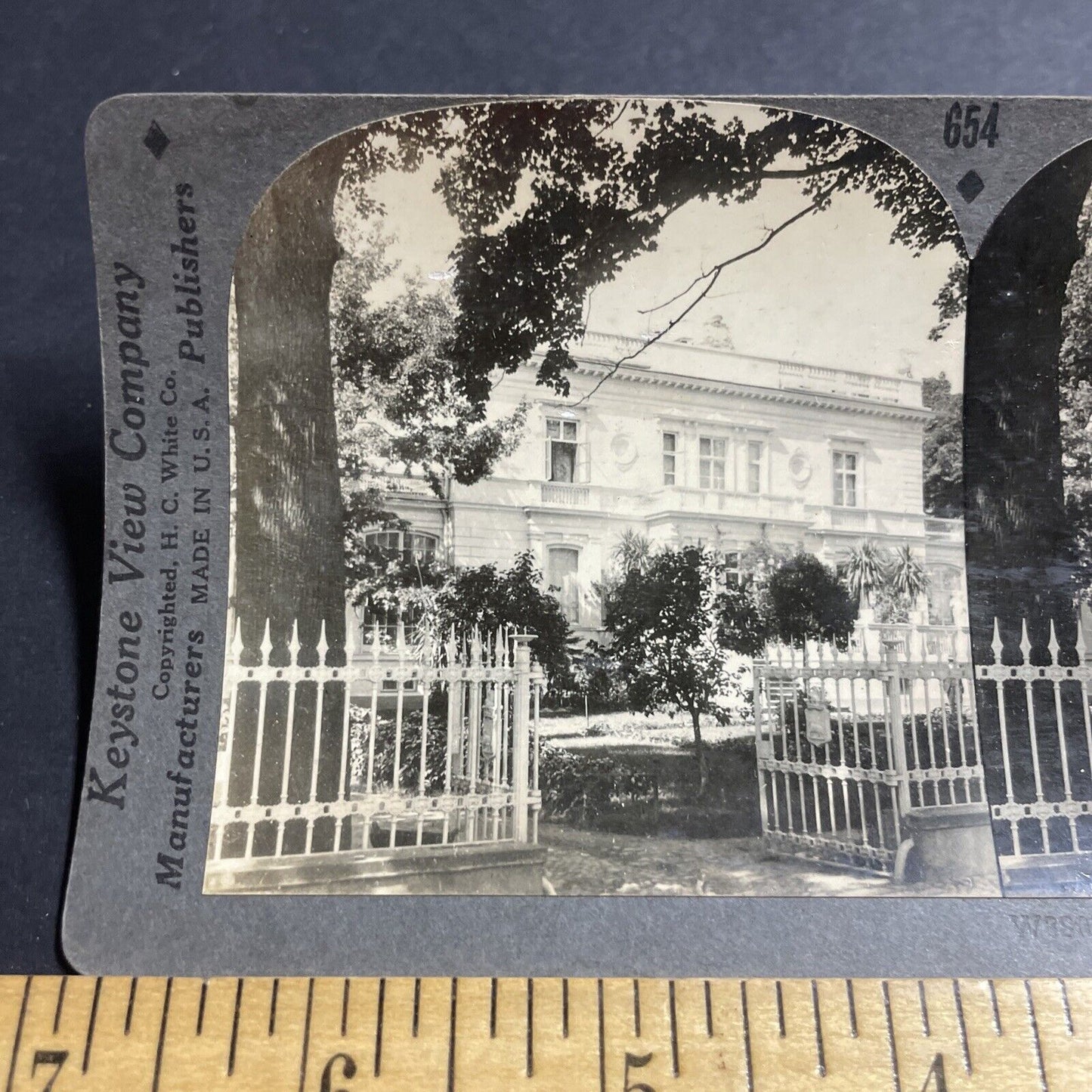 Antique 1930s Ignacy Jan Paderewski House Warsaw Stereoview Photo Card P4992