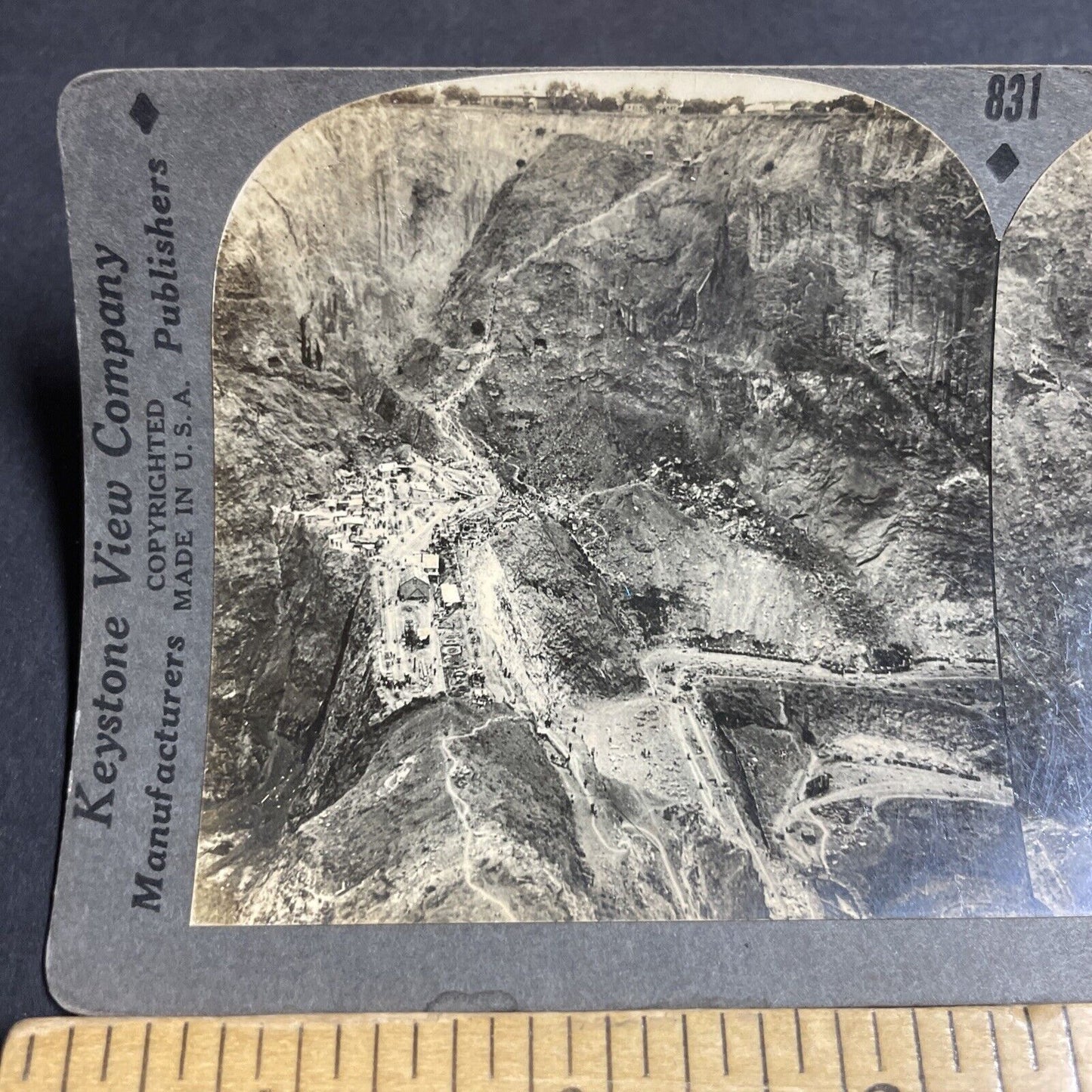 Antique 1920s Huge Diamond Mine Pretoria South Africa Stereoview Photo Card 4916