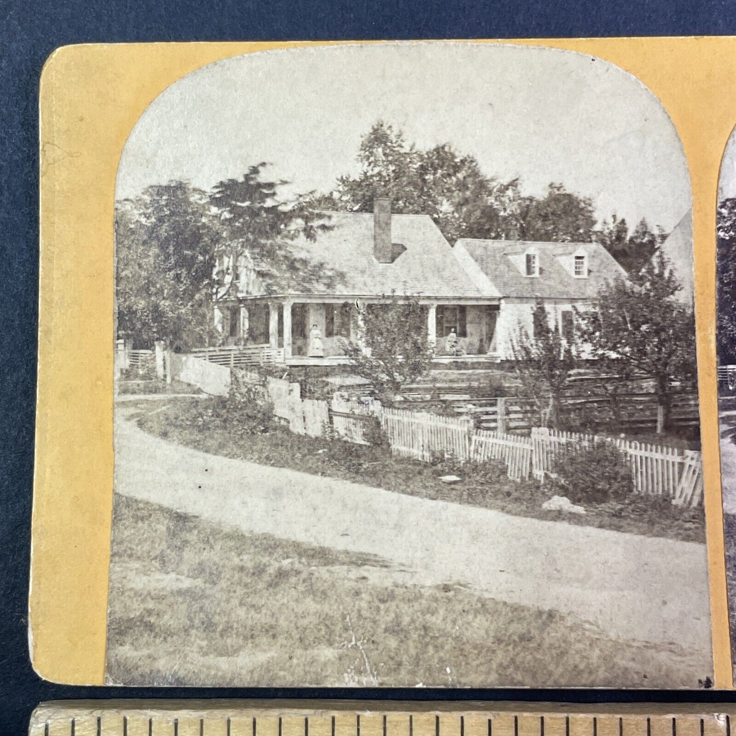 Orin Messer House Andover New Hampshire Stereoview Antique c1870s Y1437