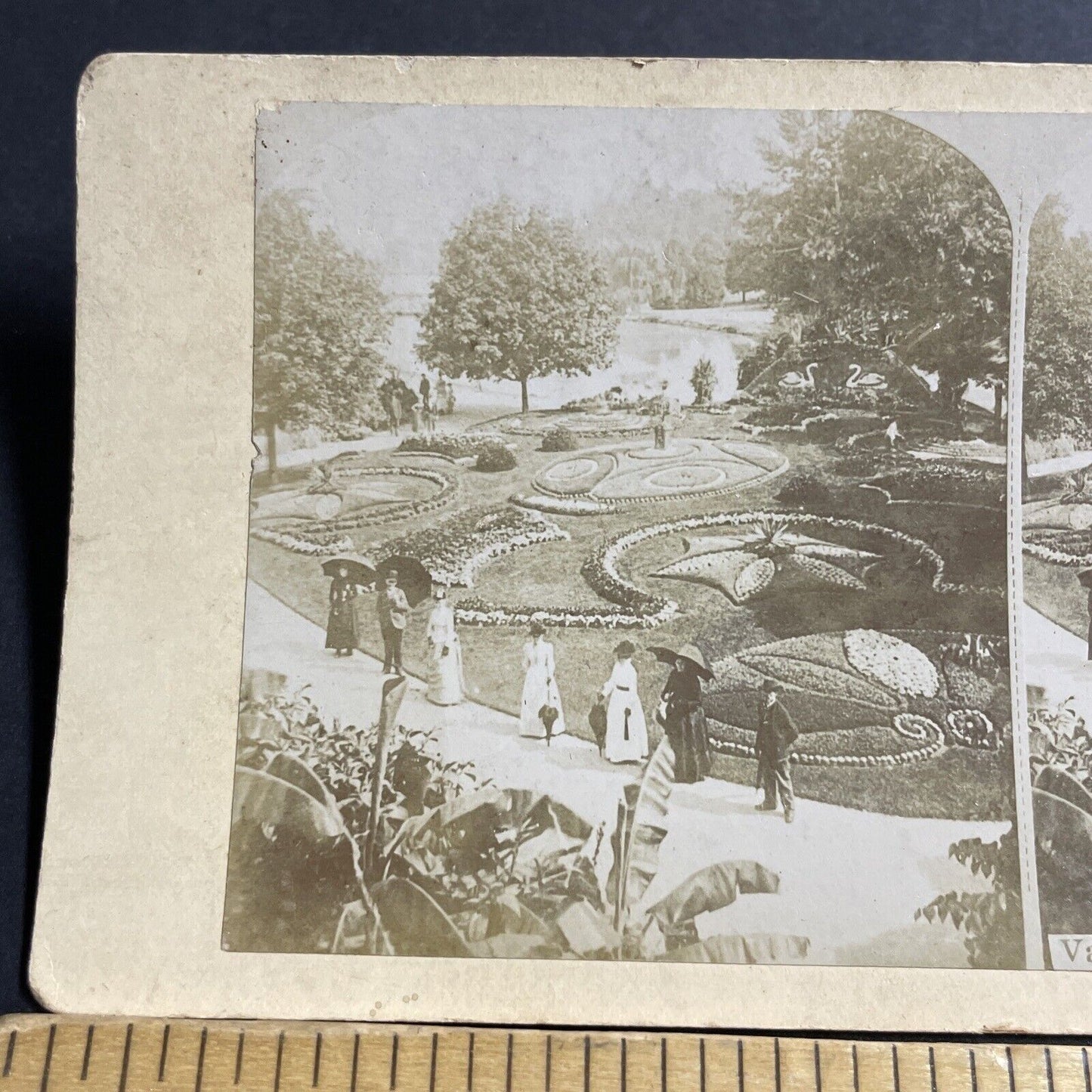 Antique 1880s Soldiers Home Gardens In Ohio Stereoview Photo Card P5512