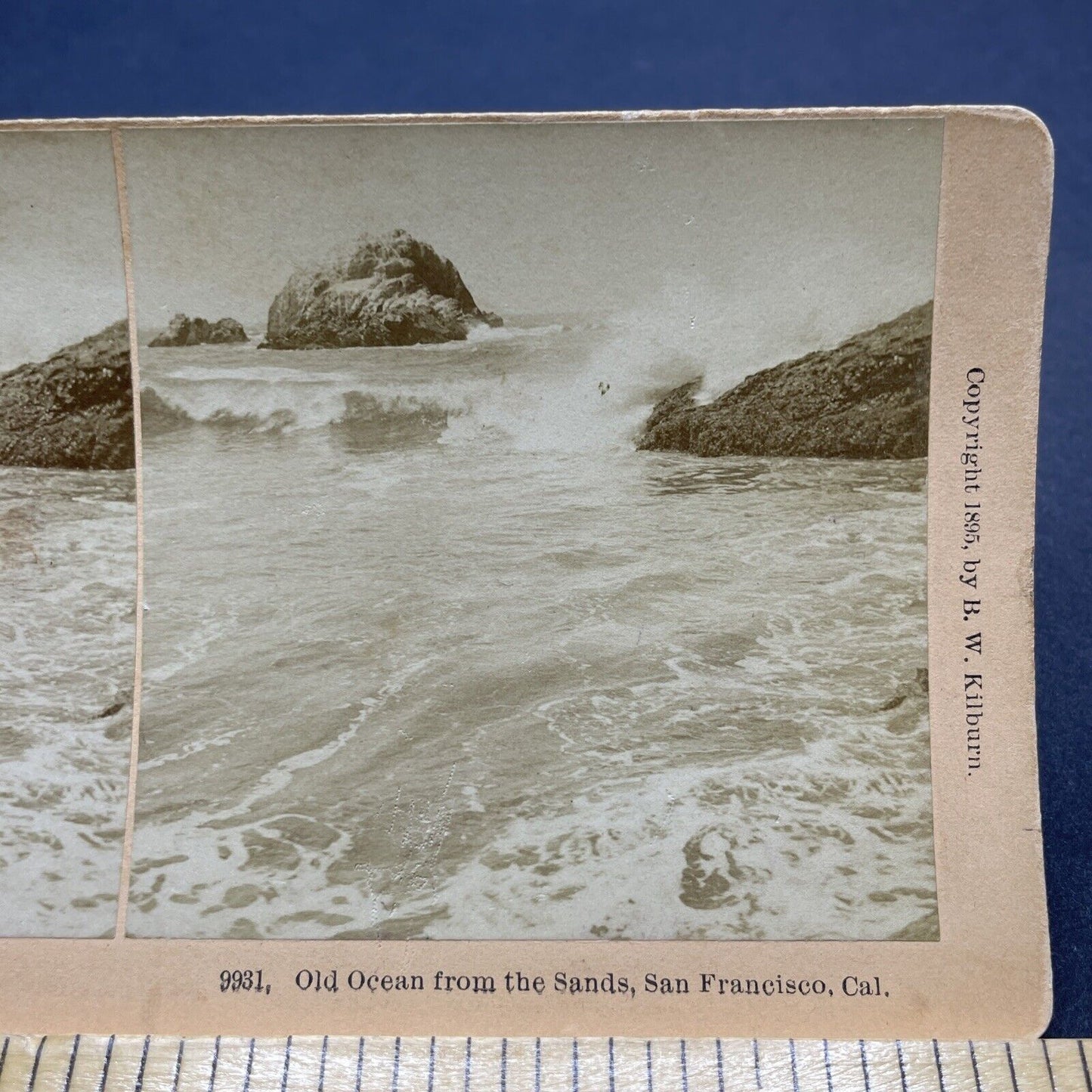 Antique 1895 San Francisco Seal Rocks Lands End Stereoview Photo Card P1888