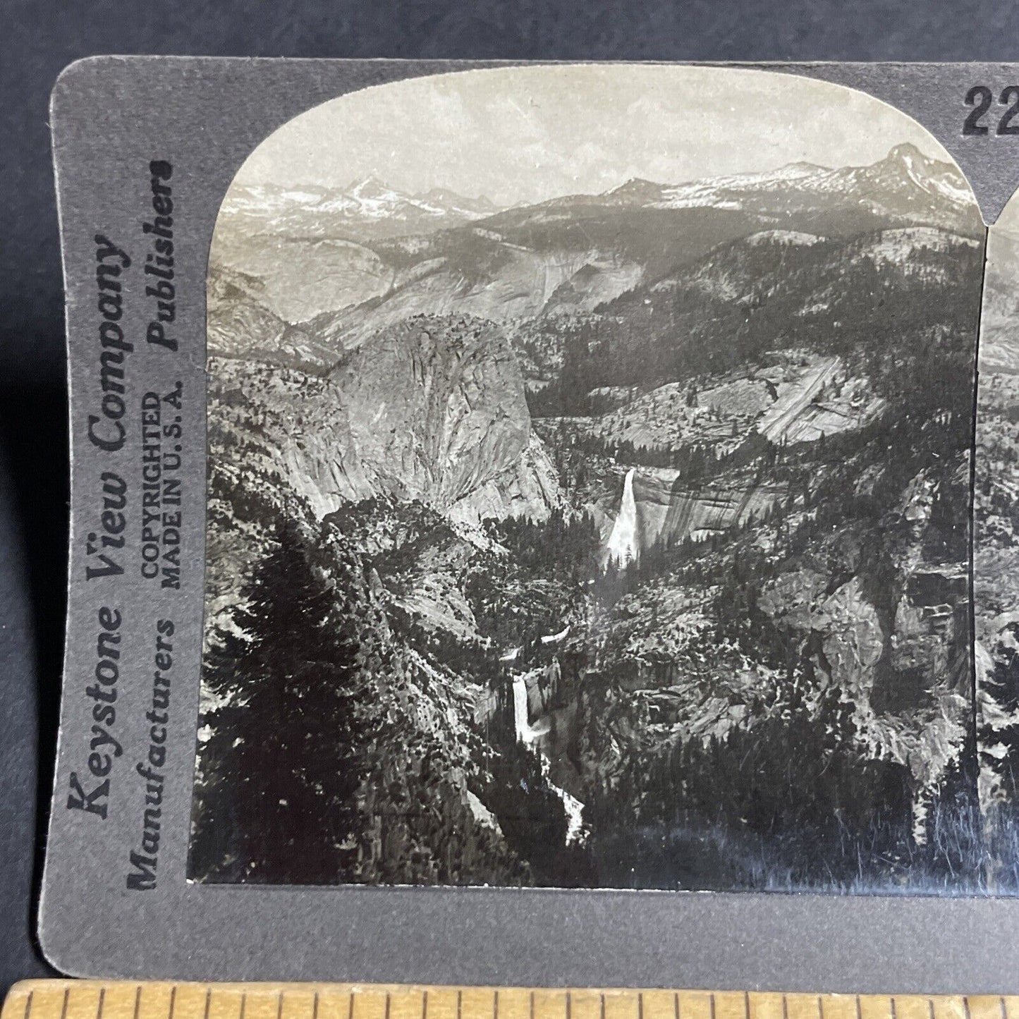 Antique 1910s Waterfalls In Yosemite California Stereoview Photo Card P3659