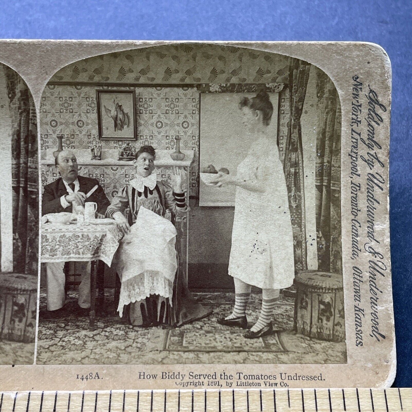 Antique 1891 Rutland Barrington As Baker In Pickwick Stereoview Photo Card P2419