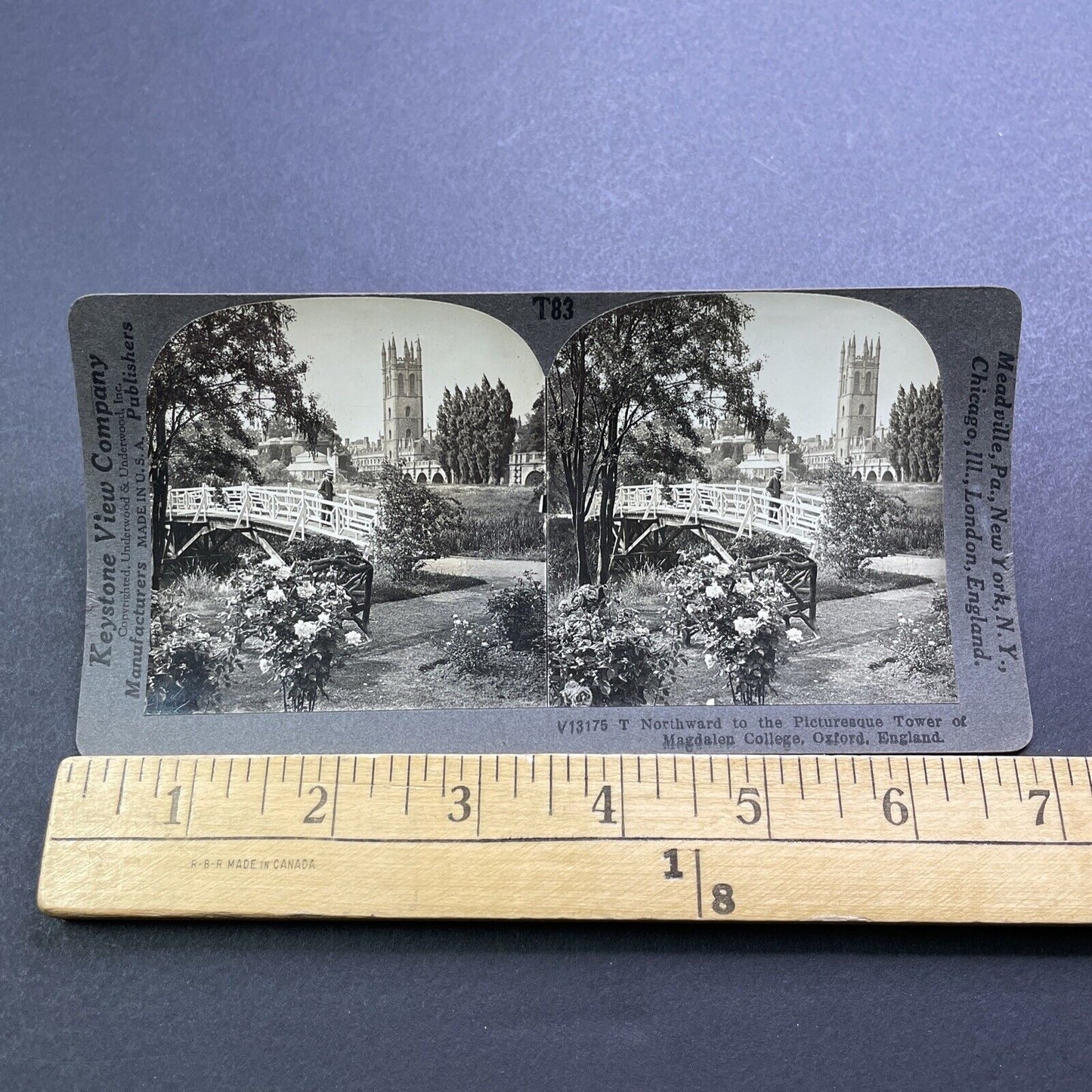 Antique 1910s Oxford School Campus In England Stereoview Photo Card V3594