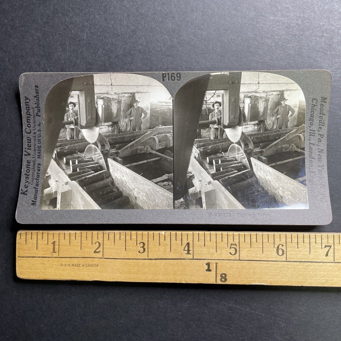 Antique 1905 Lumber Mill Near Gorham New Hampshire Stereoview Photo Card P1540