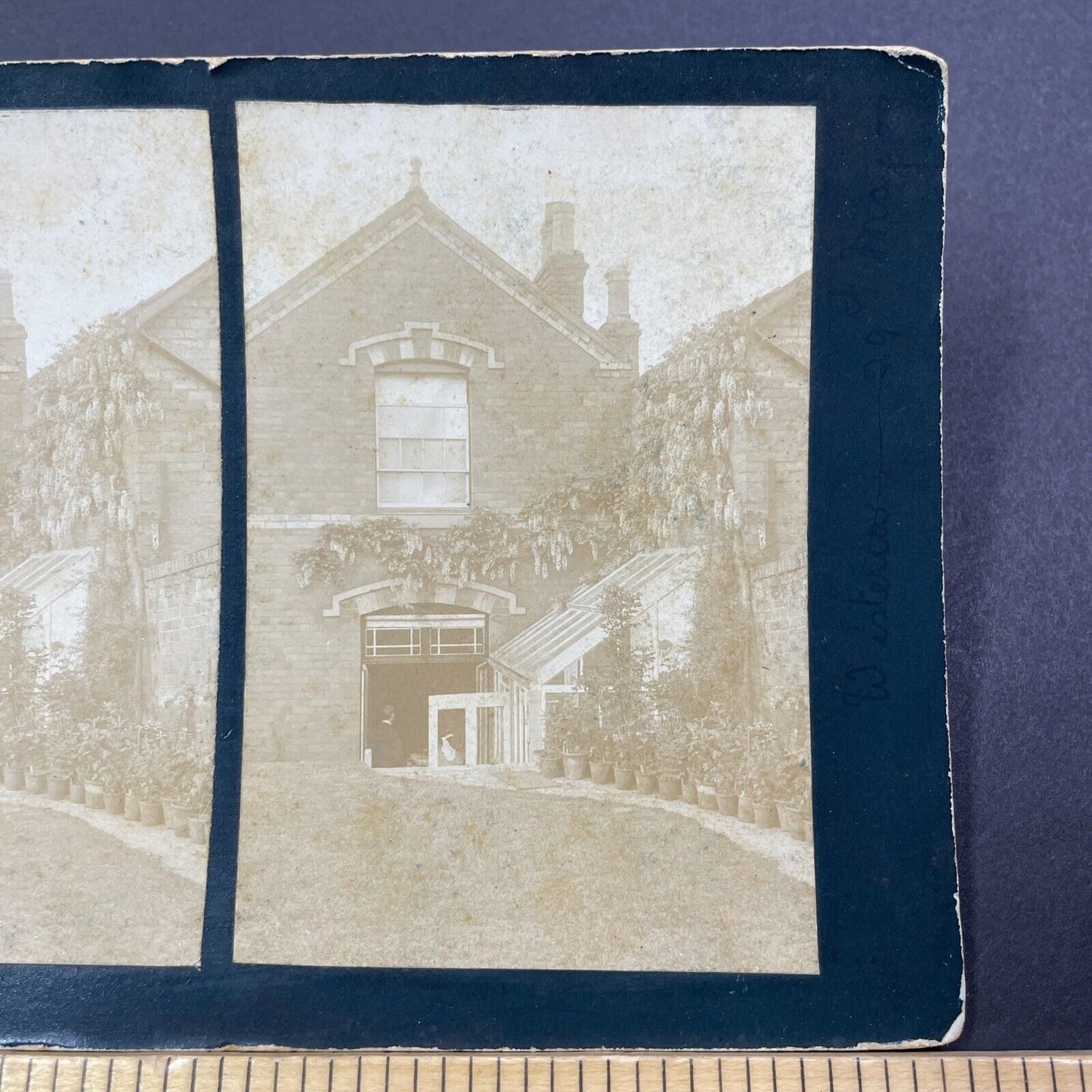 Antique 1910 A House In North Devon England UK Stereoview Photo Card V2201