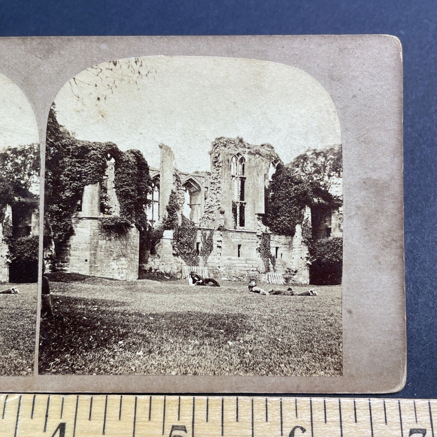 Antique 1870s Kenilworth Castle Warwickshire England Stereoview Photo Card V478