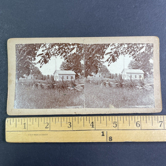 First School Unionville New York Stereoview Hilton Parma NY Antique c1865 X3872