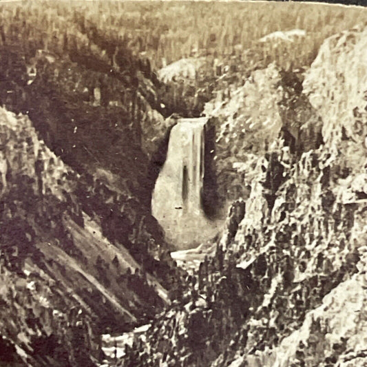 Antique 1909 Grand Canyon Of Yellowstone Park CA Stereoview Photo Card P3568