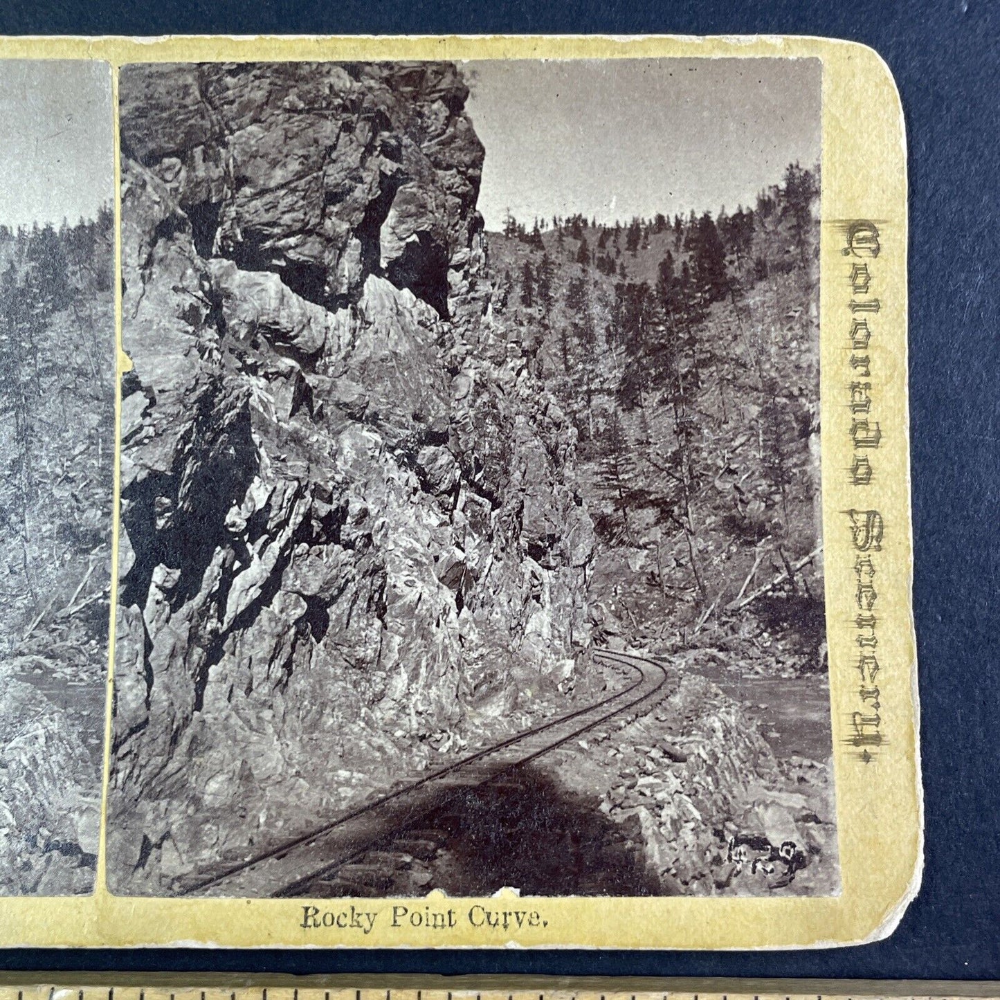 Clear Creek Colorado Rocky Point Pass Stereoview W.G. Chamberlain c1870 Y2414