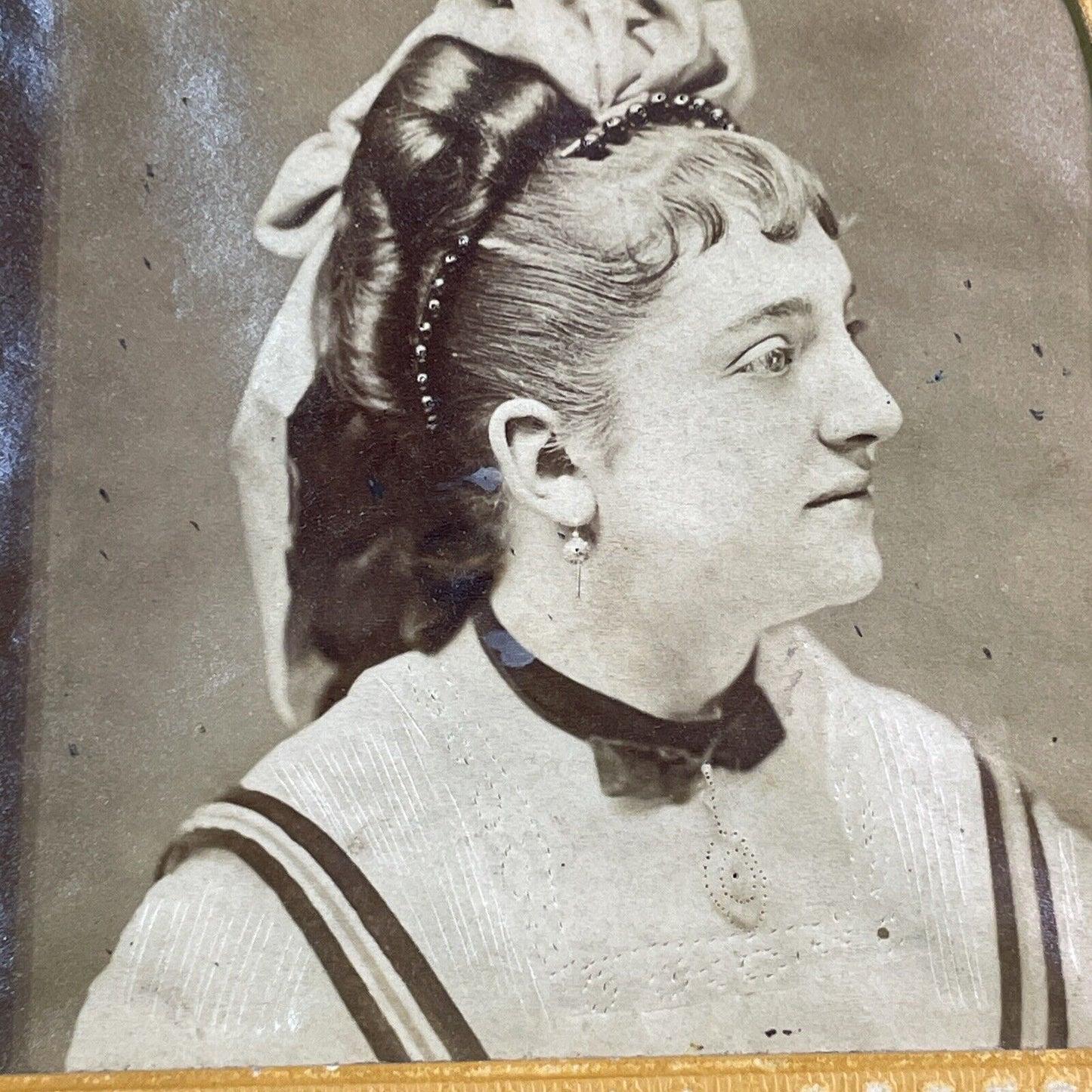 Actress As Mademoiselle Duclos Stereoview French Tissue Antique c1860s XT2109