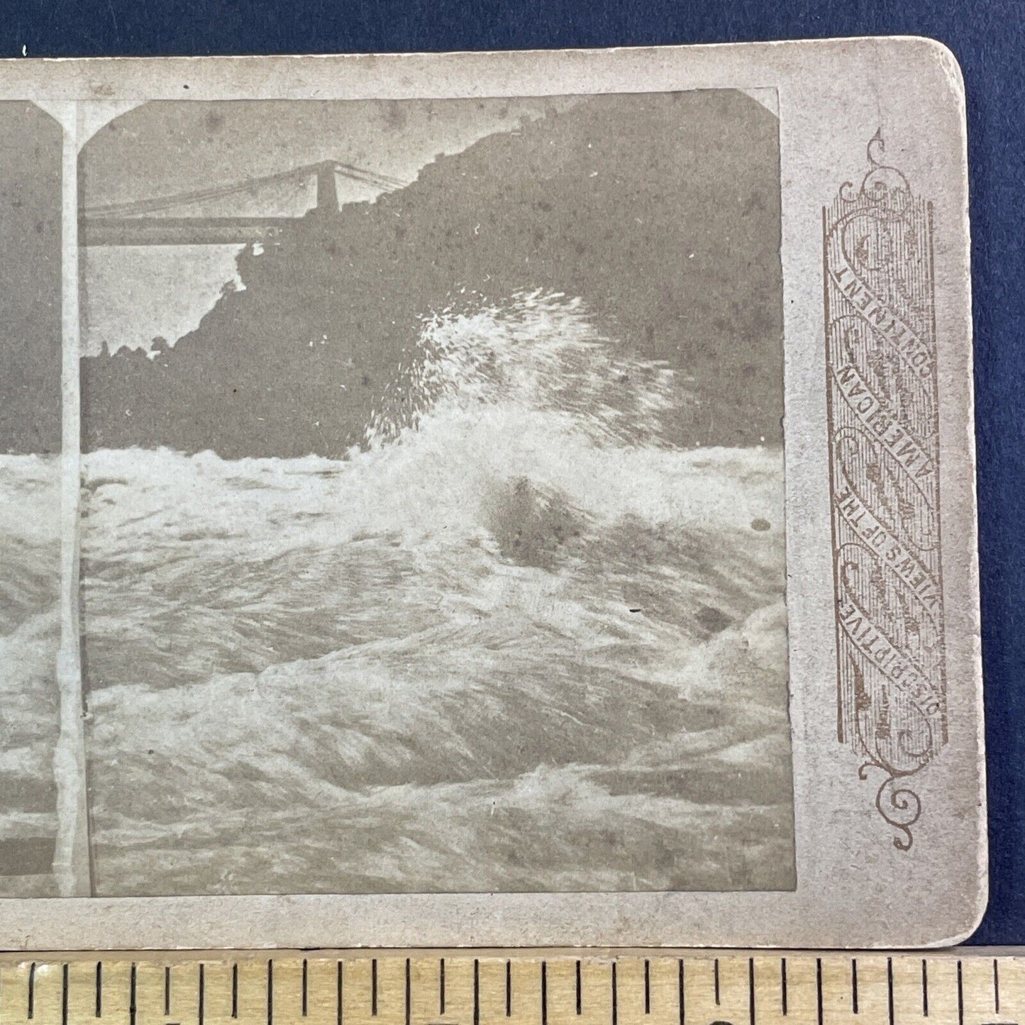 Niagara River Whirlpool Stereoview Queenston Ontario Antique c1880 X1658