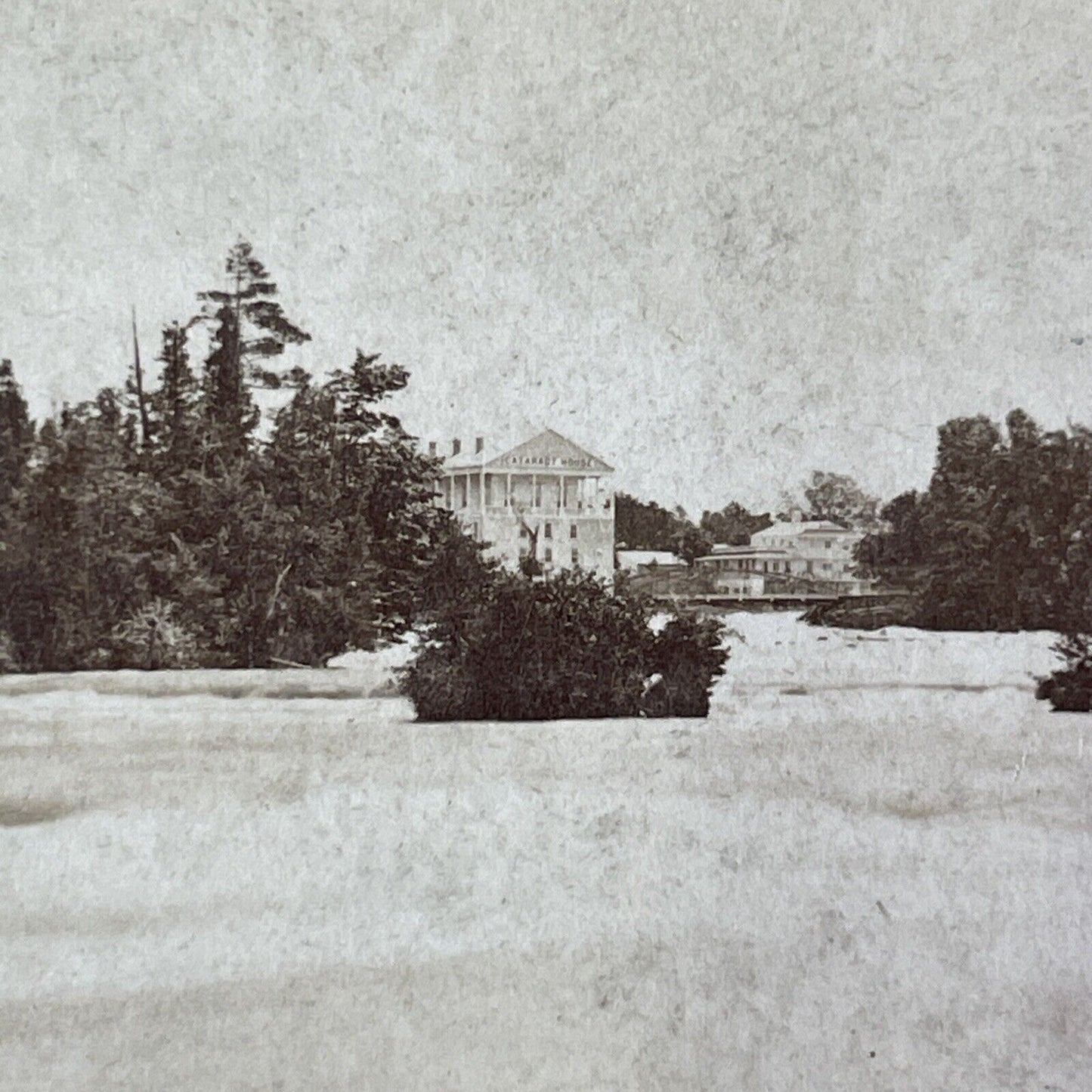 Cataract House Hotel Niagara Falls NY Stereoview Antique c1870s Y2475