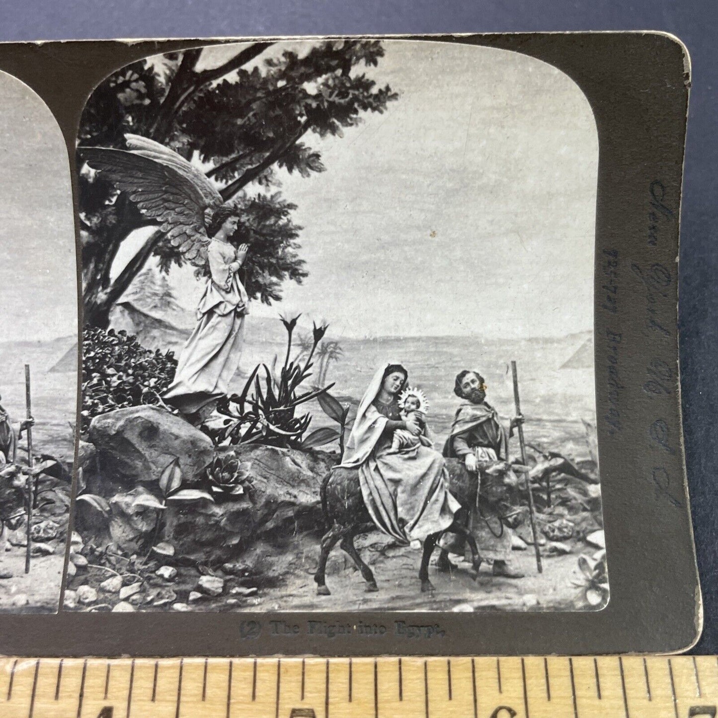 Antique 1880s The Virgin Mary And Baby Jesus Stereoview Photo Card P3126