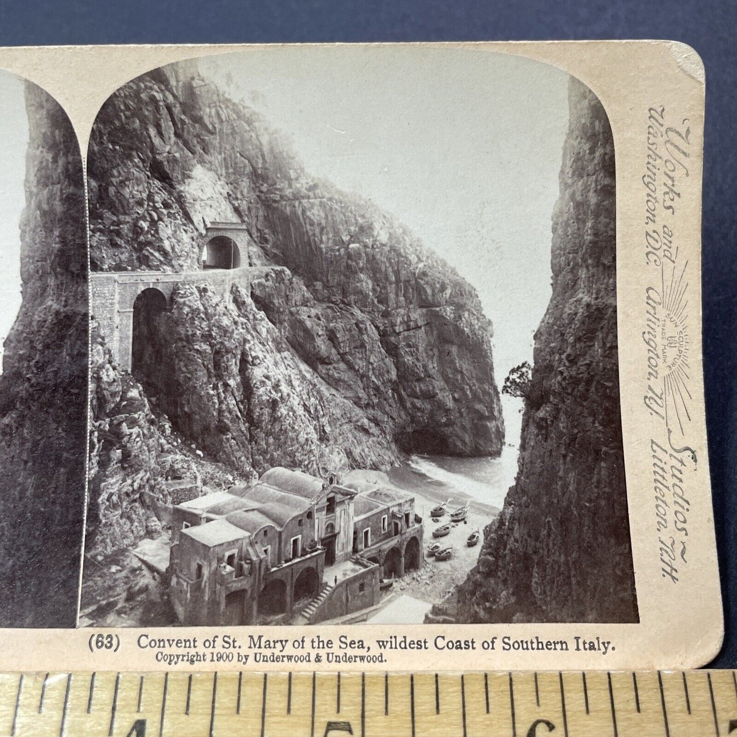 Antique 1900 Covenant Of St. Mary Italy Stereoview Photo Card V3286